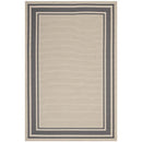 Rim Solid Border 5x8 Indoor and Outdoor Area Rug