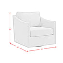 Acacia Swivel Chair in Freya Light Blue