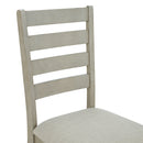 Farmington Standard Height Dining Set in Medium Brown and Washed Stone-Rectangular Table and Four Chairs