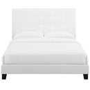Melanie Full Tufted Button Upholstered Fabric Platform Bed