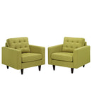 Empress Armchair Upholstered Fabric Set of 2
