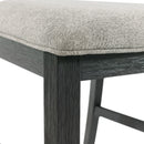 Martin Side Chair with Grey Fabric - Black Finish (2 Per Carton)
