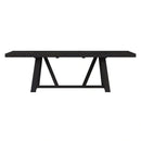 Transcend Dining Table with 22" Leaf in Charcoal