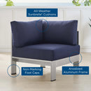 Shore Sunbrella� Fabric Aluminum Outdoor Patio Corner Sofa