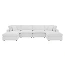 Commix Down Filled Overstuffed Performance Velvet 6-Piece Sectional Sofa
