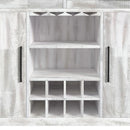 Rogen Rustic Bar Table with Ice Tray, USB and Power in Rustic White