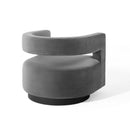 Spin Cutaway Performance Velvet Swivel Armchair