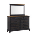 Montrose Dresser and Mirror Set in Espresso & Brown
