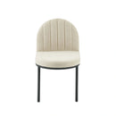 Isla Channel Tufted Upholstered Fabric Dining Side Chair