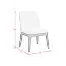 Sylvie Dining Side Chair with White Fabric (2 Per Carton)