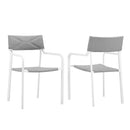 Raleigh Outdoor Patio Aluminum Armchair Set of 2