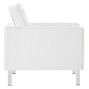 Loft 3 Piece Tufted Upholstered Faux Leather Set