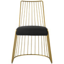 Rivulet Gold Stainless Steel Performance Velvet Dining Chair