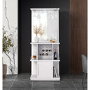 Wendolyn Wine Cabinet with Light in Glossy White