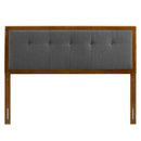 Draper Tufted Full Fabric and Wood Headboard
