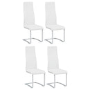Montclair High Back Dining Chairs Black and Chrome (Set of 4) - Michael's Discount Furniture