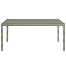 Conduit 70" Outdoor Patio Wicker Rattan Dining Table