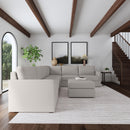 Flex 6-Seat Sectional with Narrow Arm and Ottoman - Michael's Discount Furniture