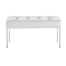 Loft Tufted Medium Upholstered Faux Leather Bench