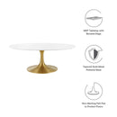 Lippa 42" Oval-Shaped Wood Top Coffee Table