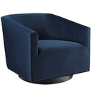 Twist Accent Lounge Performance Velvet Swivel Chair