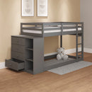 Bunk Bed (T/T) w/4 Drawers & 3 Compartments