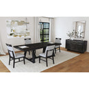 Transcend Dining Side Chair with Light Grey Fabric in Charcoal (2 Per Carton)