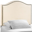 Curl Twin Nailhead Upholstered Headboard