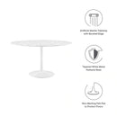 Lippa 47" Round Artificial Marble Dining Table