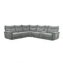 Tesoro-(6)6-Piece Modular Power Reclining Sectional with Power Headrests and USB Ports image