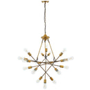 Request Antique Brass 18 Light Mid-Century Pendant Chandelier