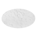 Zinque 48" Oval Artificial Marble Dining Table