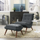 Ramp Upholstered Fabric Lounge Chair Set