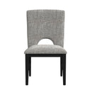 Oregon Side Chair with Grey Fabric in Black (2 Per Carton)