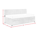 Arden Twin Daybed with Trundle in Corduroy Beige