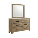 Caro Dresser and Mirror Set in Natural