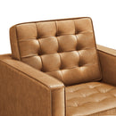 Loft Tufted Upholstered Faux Leather Armchair