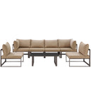 Fortuna 7 Piece Outdoor Patio Sectional Sofa Set