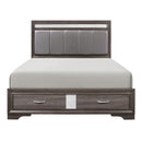 Luster (3) Queen Platform Bed with Footboard Storage - Michael's Discount Furniture