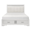 Luster (3) Eastern King Platform Bed with Footboard Storage - Michael's Discount Furniture