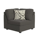 Options One Corner in Palmer Plus Ash with 1 Pillow 20""