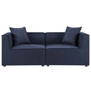 Saybrook Outdoor Patio Upholstered 2-Piece Sectional Sofa Loveseat