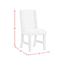 Eleanor Dining Side Chair with Heirloom Fabric in White (2 Per Carton)