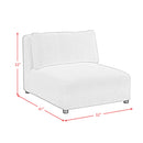 Zandara Modular Armless Chair - Olefin Beige