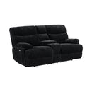 Admiral Loveseat with Console in Masis Black