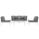 Harmony 5 Piece Outdoor Patio Aluminum Sectional Sofa Set