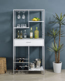 Figueroa Wine Cabinet with LED Lighting - Michael's Discount Furniture
