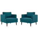 Agile Upholstered Fabric Armchair Set of 2