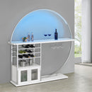 Risley Wine Cabinet with LED Lighting - Michael's Discount Furniture