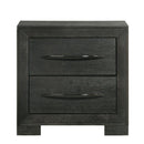 Allan 2-Drawer Nightstand in Black